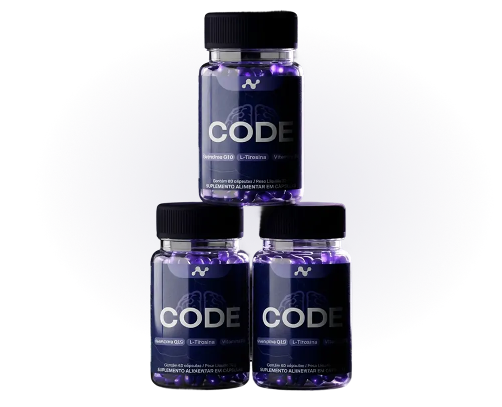 Kit com 3 potes do Neuraw CODE